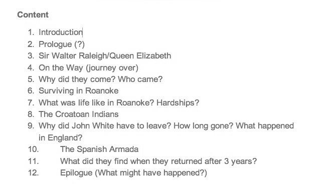 Brainstorming list